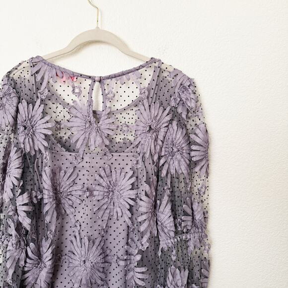 Anthropologie Purple Lace Blouse - Picture 9 of 12